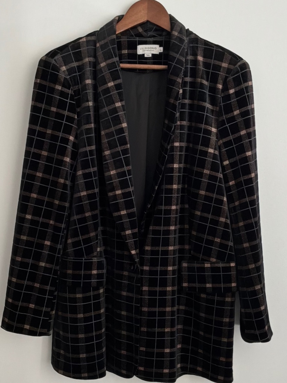 Lili Sidonio by Molly Bracken Plaid Blazer Jacket Size L
